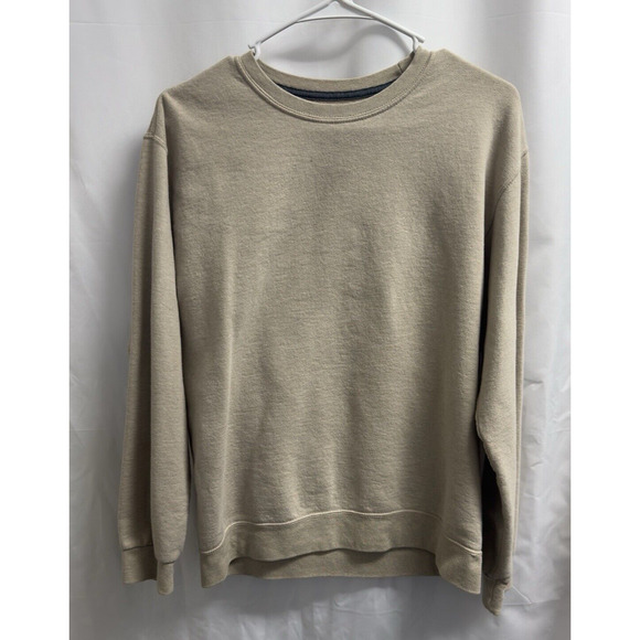Fruit of the Loom Sweatshirt Mens Small Light Tan Long Sleeve Tagless Casual - Picture 1 of 6
